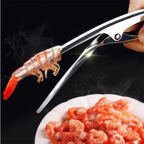 Stainless steel shrimp peeler prawn shrimp fishing knife lobster shelling machine peeler kitchen seafood tools practical