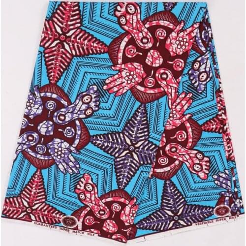 2019 New Arrival Fashion Design Beautiful Print Polyester Best Quality African Ankara Veritable Real Wax Fabric 6 Yards