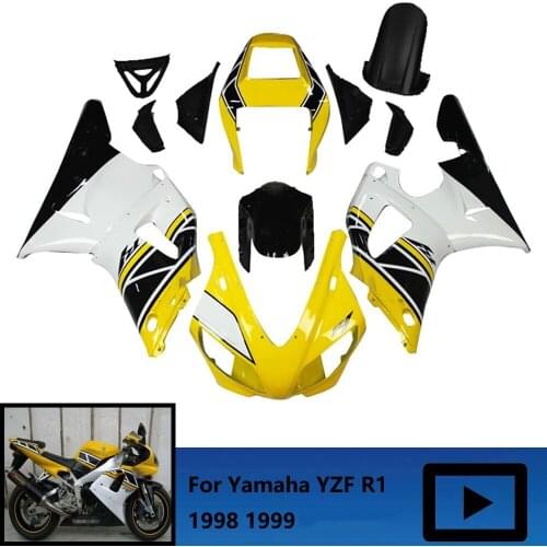 For Yamaha YZFR1 YZF1000 1998-1999 ABS injection fairing kit, motorcycle YZF-R1 r1 98 99 body fairing