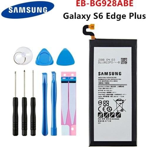 SAMSUNG Orginal EB-BG928ABE 3000mAh Battery For SAMSUNG GALAXY S6 Edge Plus + G928 G928F/G G928T G928A G928I G928S G9287 +Tools