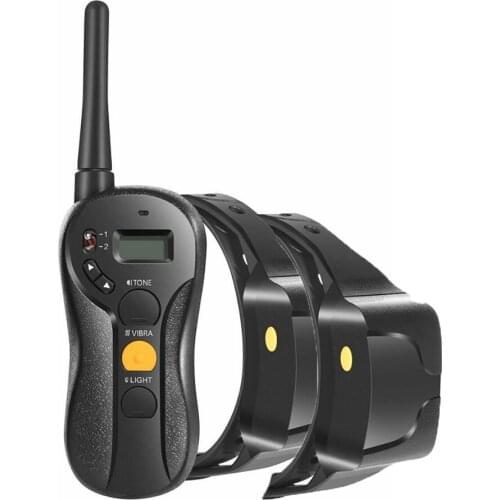 600M Pet Dog Training collar Waterproof Remote Electric Shock Vibration Collars With 2 Collars 100g2280