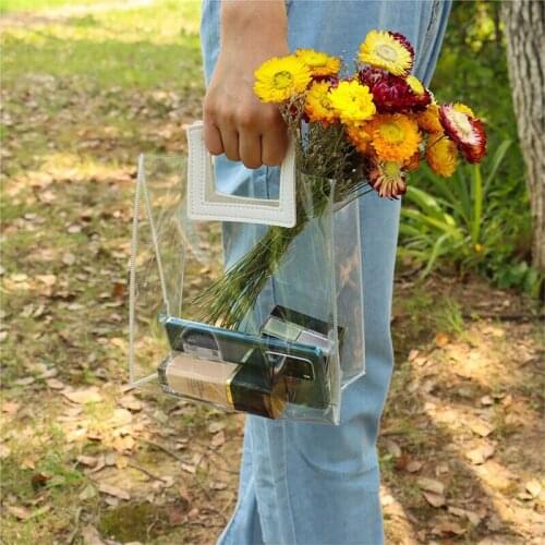 Simple PVC Women Top-handle Bag Large Capacity Waterproof Female Transparent Shoulder Bags Summer Ladies Beach Tote Handbags