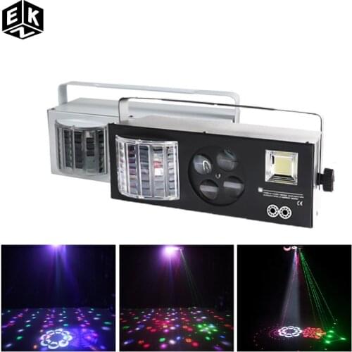 Free shipping LED pattern strobe 4 in 1 laser DJ disco stage suitable for home party club DMX512 control