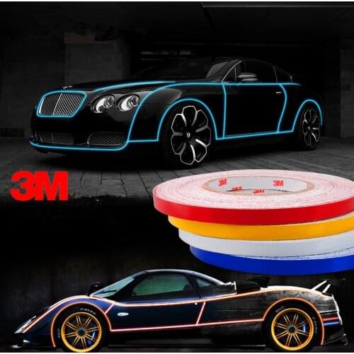 1.5cm*45m DIY Car Body Sticker Reflective Sheeting Tape Film Automotive Motorcycle Color Strip for VW golf 4 Opel astra BMW