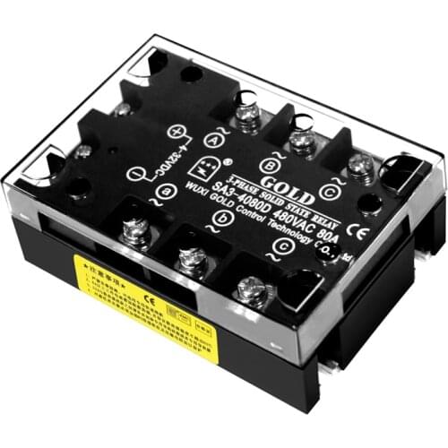 SA34060D SSR3-60DA 3phase ssr 60a ssr 60a three phase DC to AC Solid State Relay 480vac 32vdc