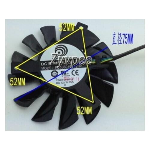 PLD08010B12HH 12V 0.35A 4Wires Cooling Fan