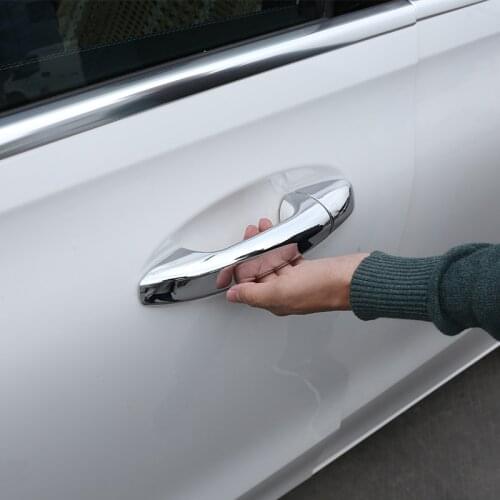 Bright Silver Car ABS Chrome Full All-inclusive Door Handle Cover Trim For Mercedes Benz B Class W247 2019 2020 Accessories