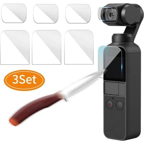 3 Sets Screen Len Protector For DJI Osmo Pocket Accessories Lens Protective Film Gimbal Cover Accesorios Filter For Osmo Pocket
