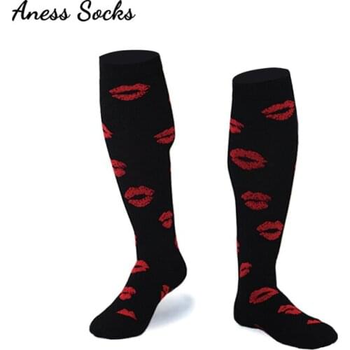 Jacquard Sports Muscle Socks Professional Leggings Running Trapezoidal Elastic Compression Socks