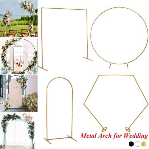 Iron Circle Wedding Arch Props Background Single Arch Flower Outdoor Lawn Wedding Flower Door Rack Wedding Birthday Decoration