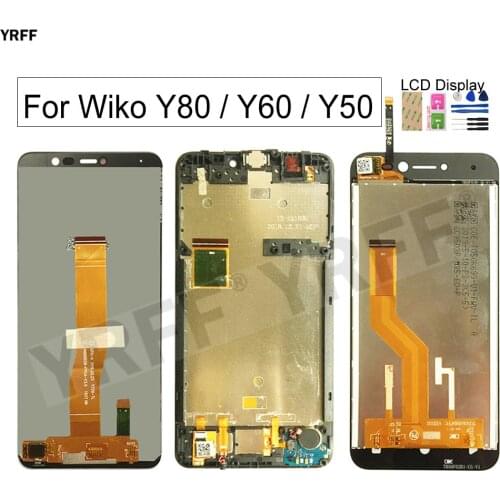 LCD Screens For Wiko Y80 Y60 Y50 LCD Display Touch Screen Digitizer Assembly Panel Sensor Phone Repair Sets Free Shipping