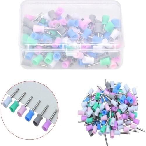 Dental Polishing Cup Latch Type Rubber Tooth Polish Polishing Brush Prophy Cup for Low Speed Handpiece 100/144Pcs 3 Sizes Lab