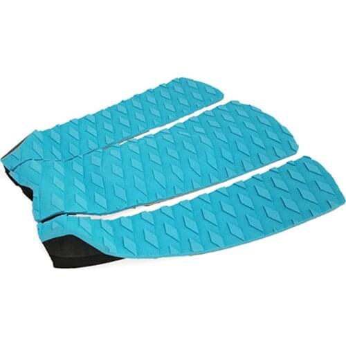 3pcs Surfboard Traction Pad Anti-slip Corrosion Resistant Adhesive EVA Grip Surf Deck Tail Pads Mat Surfing Drifting Protection