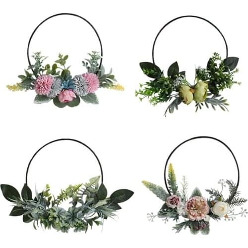50LB Flower Wreath Handmade Floral Wreaths Artificial Spring Garland for front Door