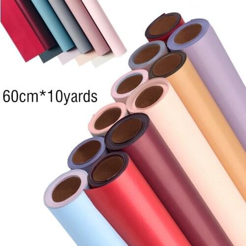 60cm*10Yards Korean Waterproof Flower Wrapping Paper Roll Double Color Frosted Bouquet Wrapping Gift DIY Wedding Decoration