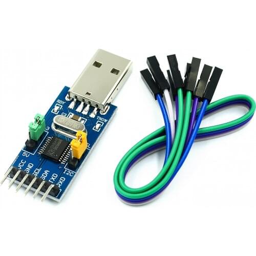 CH341T 2 in 1 module 3.3V 5V USB to I2C IIC UART USB to TTL single-chip serial port downloader