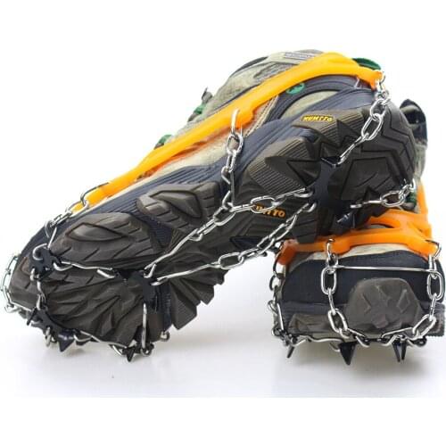 8 Teeth Ice Snow Crampons Anti-Slip Climbing Hiking Gripper Shoe Covers Stainless Steel Boot Shoes Spikes for Winter Walking