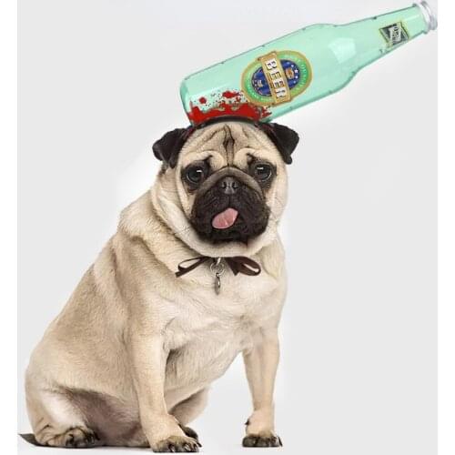 Dog Supplies Dog Headgear Head Suit Dress Up Tricky Props Pet Halloween Pet Tricky Headgear Headgear Hat Funny Decoration Tool