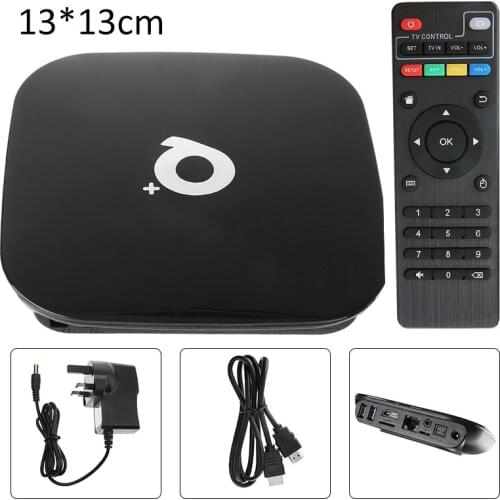 Android 9.0 4+32GB Set Top TV Box 6K HD Wi-Fi Smart Media Player UK Plug With Remote Control For Indoor Home