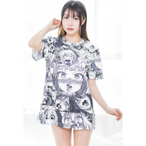 Anime Ahegao Hentai Cosplay Tshirt Cartoons Costumes