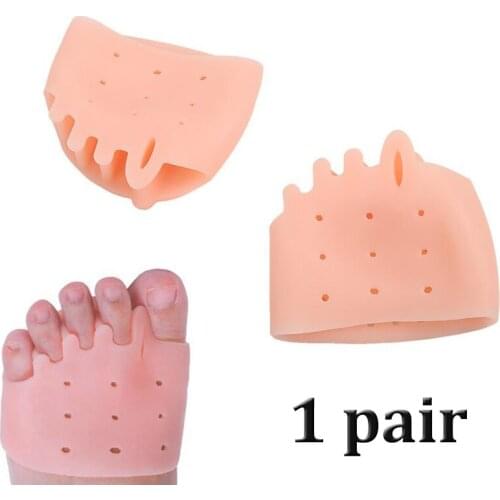 Free Shipping Forefoot Pads Five-hole Honeycomb Toe Separator Soft Gel Pain Relief Insoles Prevent Feet Callus Blisters Corn 2pc