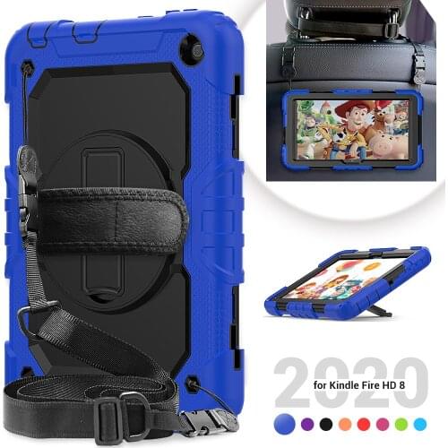 Case For Amazon Kindle Fire HD8 HD 8 Plus 2020 Cover Funda Kids Safe Full Body Shockproof Tablet Case for HD 7 10 HD10 2017 2019
