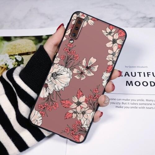 Flower Phone Case For Samsung Galaxy A3 A5 A7 2016 2017 Silicone Soft Back Cover For Samsung Galaxy A6 A8 Plus 2018 A5 A7 Case