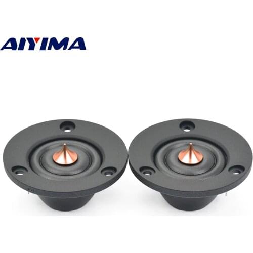 AIYIMA 2Pcs 2 Inch Tweeter 6 Ohm 30W HIFI Silk Dome Treble Speaker Home Theater Audio Loudspeaker For Car Modification