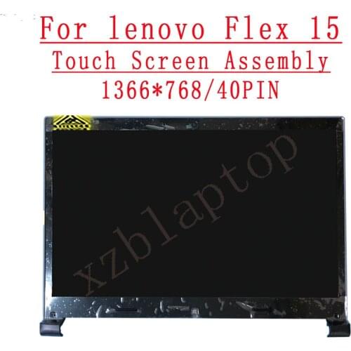For Flex 15 Lenovo Flex15 80FK Full HD 15.6" 1366*768 40PINS Laptop LCD TOUCH ASSEMBLIES Black
