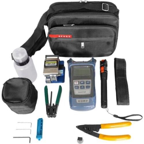 Ftth fiber optic tool kit -70~+10dbm power meter With Fc-6s Cleaver And Power Meter Vfl 10km