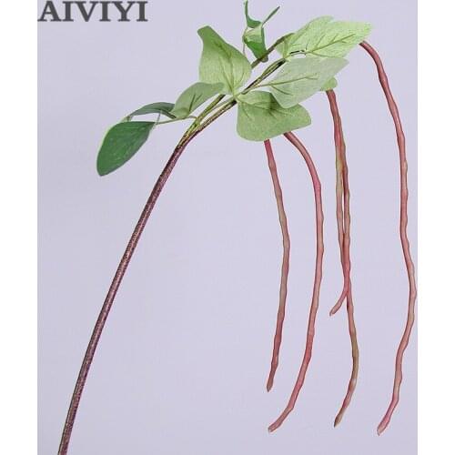 Artificial plant simulation Long Pole Bean Asparagus Beans Cowpea branch plant wholesale home decoration party wedding decor