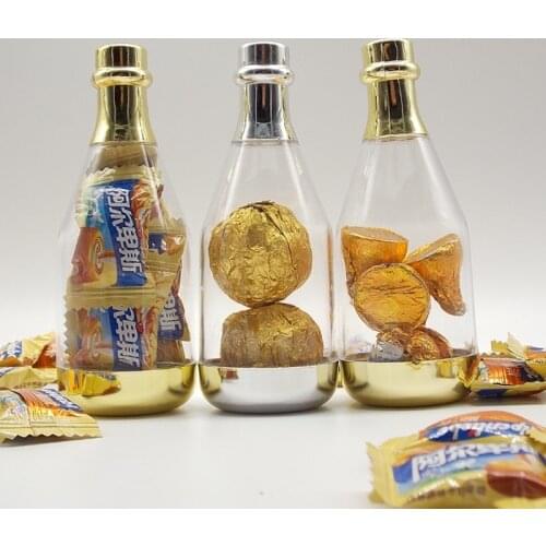 Candy box bag chocolate cookies gift bottle for Birthday Wedding Party Decor craft DIY favor baby shower clear/golden/slivery Wh