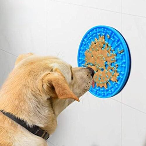 Dog Feeding Lick Mat pet dog feeder bowl for Bath Distraction Easy Grooming in Shower Tub Sink Toy Pet Washing Dog Accessories