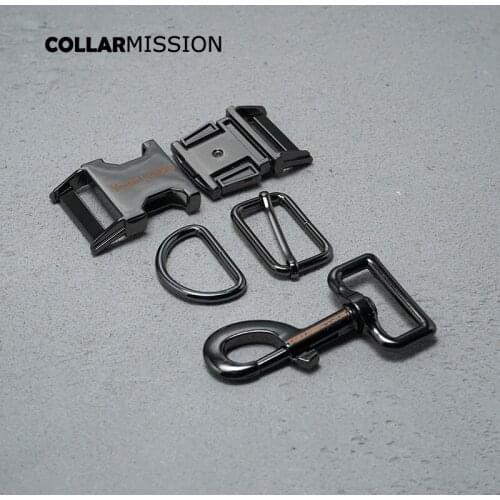 Metal buckle+adjust buckle+D ring+metal dog clasp/set)Retailing engraved high quality 30mm for DIY dog collar student bag parts
