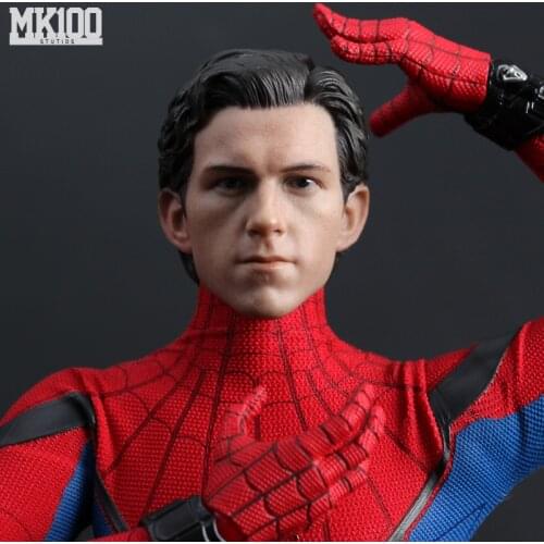 1/6 Scale Tom Holland Male Head Sculpt Peter Parker Head Carving Body For 12" DIY Action Figures
