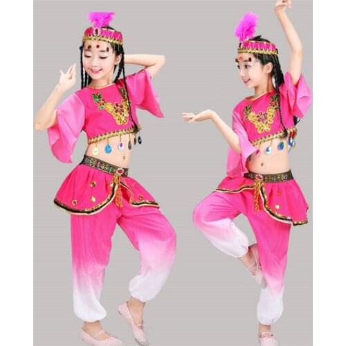 New style childrens performance clothing Xinjiang dance girls dance costumes minority dance costumes