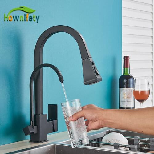 Purified Kithcen Faucet Pull Out Water Filter Tap Three Way Torneira Brass Mixer Crane Tap Drink Water 3 Pipes