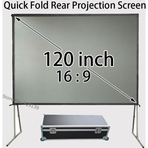 Wholesale Quick Install Rear Projection Screen 120inch 16:9 HDTV Projector Screens For Natural Clear Image