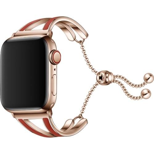 Stainless Steel Women strap for Apple watch band 44mm 40mm iWatch series 6 5 4 3 band 38mm 42mm personality bracelet watchband