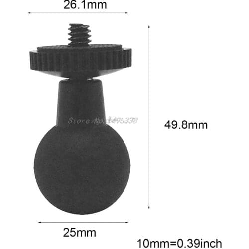 Rubber Ball Head Mount to 1/4 Screw Adapter Tripod Adapter for Ram Mount Gopro Action Camera GPS Ball Mount Holder Accessories