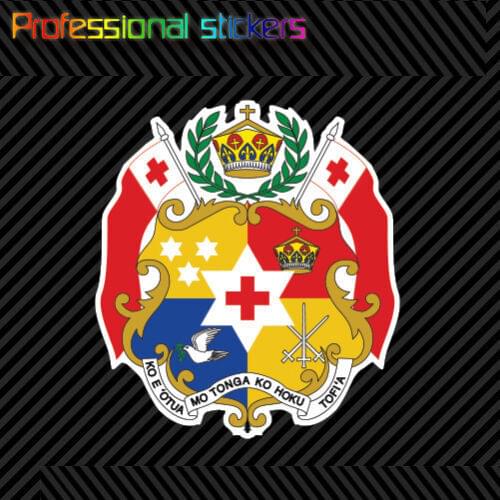 Tongan Coat of Arms Sticker Decal Self Adhesive Vinyl Tonga Flag TON TO Stickers for Cars, Bicycles, Laptops, Motos