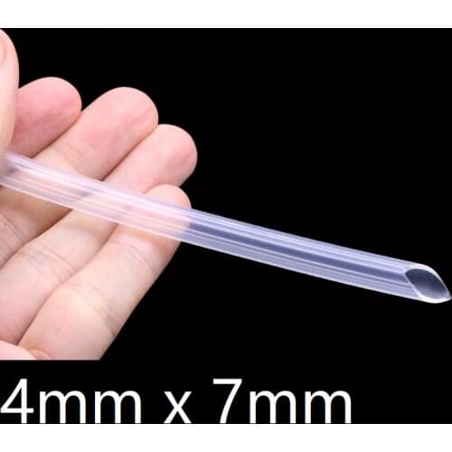 4x7 Silicone Tubing ID 4mm OD 7mm Food Grade Flexible Drink Tubing Pipe Temperature Resistance Nontoxic Transparent