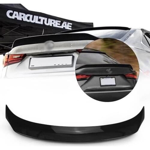 For Lexus IS200t IS250 IS350 2014-2020 Glossy Black Roof Car Exterior Tailgate Window Upper Splitter Lip Rear Trunk Spoiler Wing