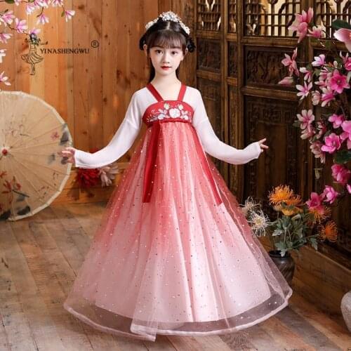 Traditional Costume Hanfu Children Chinese Style Spring And Summer Clothes Super Fairy Childrens Performance Costume Cosplay