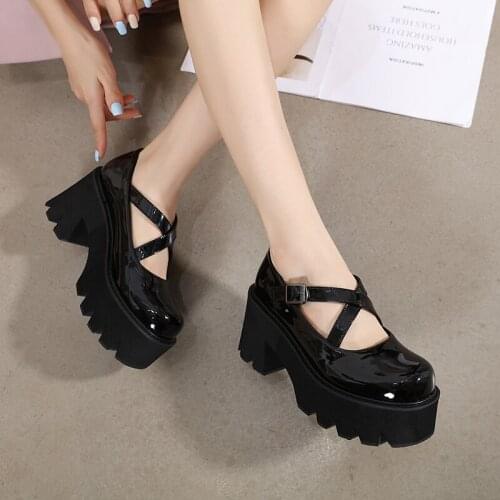 Lolita Shoes Women Japanese Style Vintage Soft Sister Girls High Heels Waterproof Platform College Student Cosplay Costume Shoes
