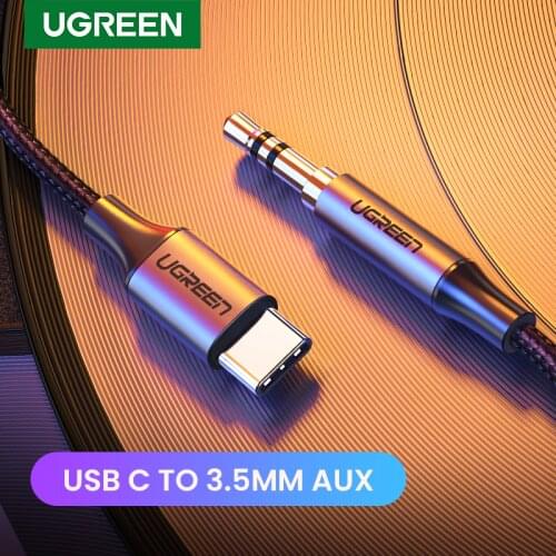 Ugreen USB C to 3.5mm AUX Headphones Type C 3.5 Jack Adapter Audio Cable For Huawei Mate 20 P30 Oneplus 7 pro Xiaomi Mi 6 8 9 10