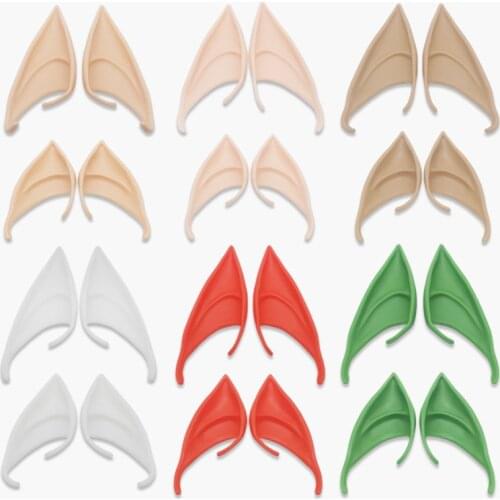 Halloween Decoration Latex Ears Soft Simulation Ears Props Fairy Dress Up Cosplay Costume Accessories Party Christmas Decor