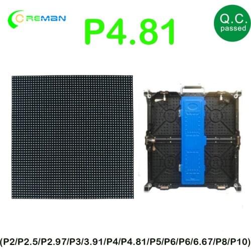 P4.81 Outdoor 52x52dot matrix led module 250x250mm size, 500x1000 rental cabinet screen led module SMD1921 SMD2727 LED Panel