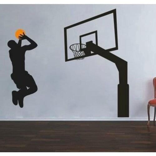 Basketball Player Wall Sticker Customized Sports Posters Vinyl Wall Decals Pegatina Decor Mural Basketball Car Windows Decal