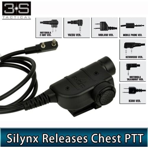 Z-TAC Tactical Silynx Releases Chest PTT Radio Connector Headset Adapter Push to Talk PTT Accessoires